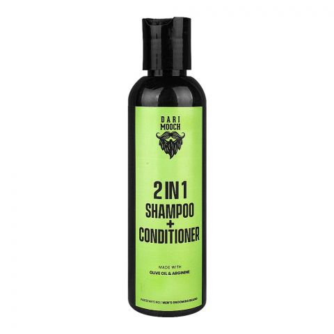 Dari Mooch 2in1 Shampoo+Conditioner, Olive Oil & Arginine, 180ml