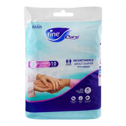 Fine Care X-Large Adult Diapers, Waist Size Up to 178cm, 10-Pack