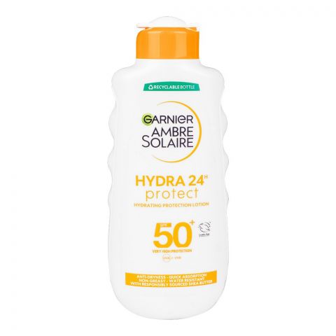 Garnier Ambre Solaire Hydra 24H Protect Hydrating Protection Lotion, SPF-50+, UVA & UVB, 200ml