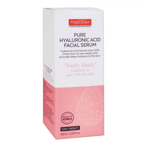 Purederm Pure Hyaluronic Acid Facial Serum, For Day/Night, 60ml