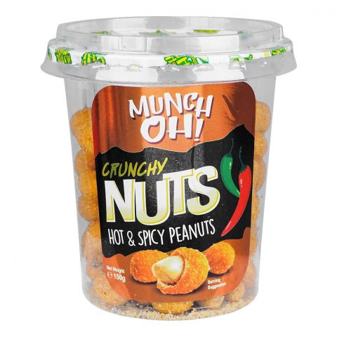 Munch Oh Crunchy Nut's Hot & Spicy Peanuts, 150g