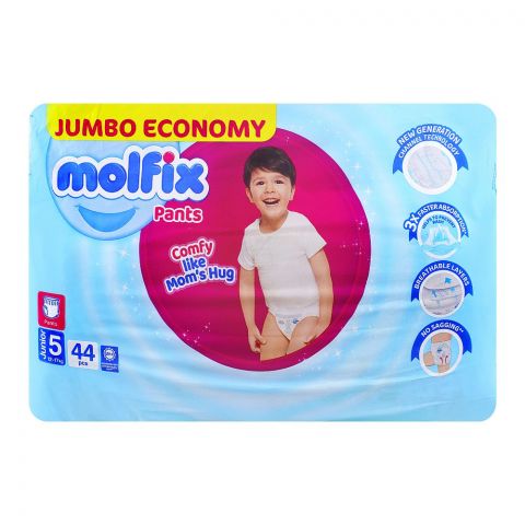 Molfix Pants 5 Junior, Jumbo Economy Pack, 12-17kg, 44-Pack