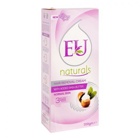 EU Naturals Hair Removal Cream With Shea Butter, For Normal Skin, 200g