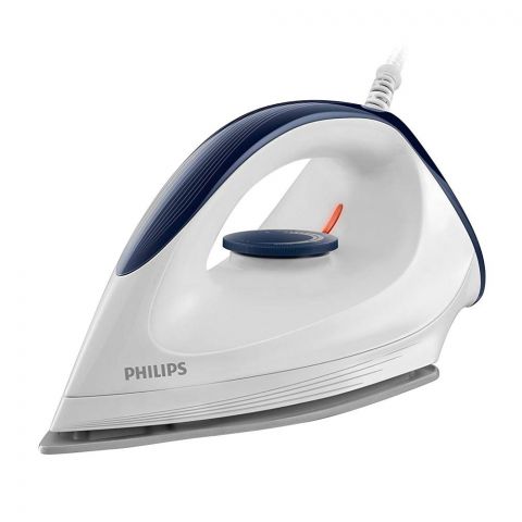 Philips Dry Iron, Non-Stick & Scratch Resistant Aluminum Soleplate, 1200W, GC-160/07