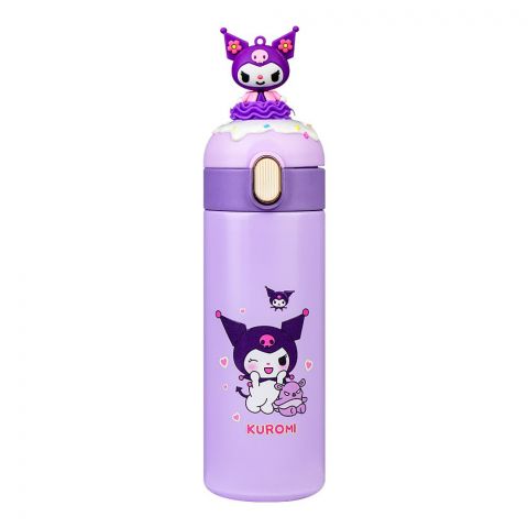 Sanrio kuromi Plastic Water Bottle, Leakproof Ideal for Office, School & Outdoor, Purple, SH215