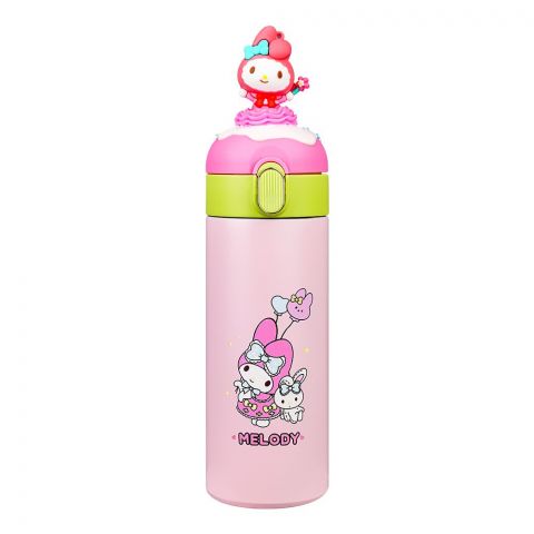 Sanrio kuromi Plastic Water Bottle, Leakproof Ideal for Office, School & Outdoor, Tea Pink, SH215