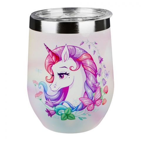Unicorn Trendy Stainless Steel Tumbler Water Bottle, Travel Mug, Pink, GWJ501