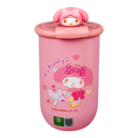 Melody Plastic Thermos Cup Cute Water Bottle, Light Pink, B1234
