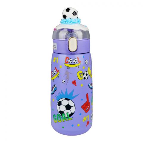 Goal Theme Plastic Water Bottle, Purple, CA325