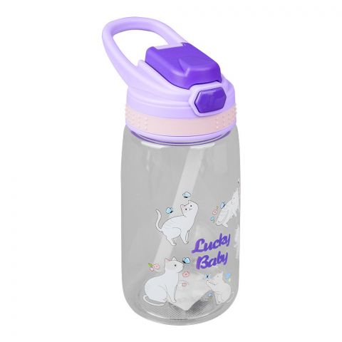 Lucky Baby Plastic Cup Water Bottle, Purple