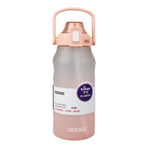 Dodge Tritan Water Bottle With Handle, 2 Liter Capacity, Leakproof Ideal For Office, School & Outdoor, Pink, DL2262202