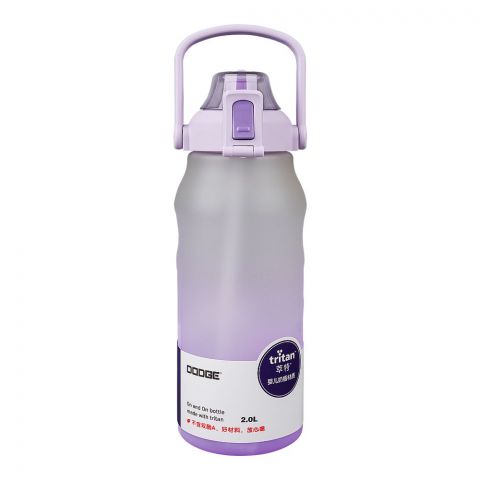 Dodge Tritan Water Bottle With Handle, 2 Liter Capacity, Leakproof Ideal For Office, School & Outdoor, Purple, DL2262202