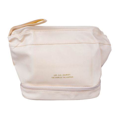 Matrix Large Double Layer Cosmetic Bag, Travel Makeup Pouch & Cosmetic Organizer