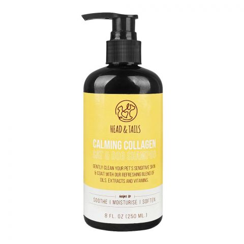 Head & Tails Calming Collagen Shampoo, Paraben And Sulphate Free, Natural Oils, For Cats & Dogs, 250ml