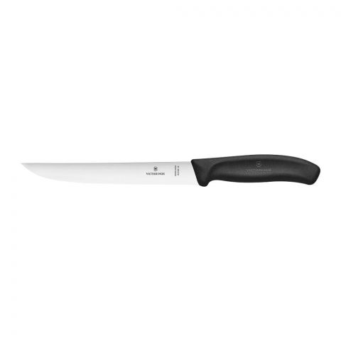 Victorinox Swiss Classic Carving Knife, 18cm, Black, 6.8103.18B