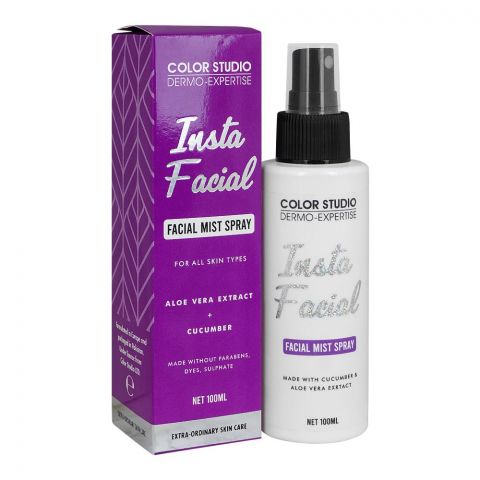Color Studio Insta Facial Mist Spray, Parabens, Dyes & Sulphate Free, For All Skin Types, 100ml