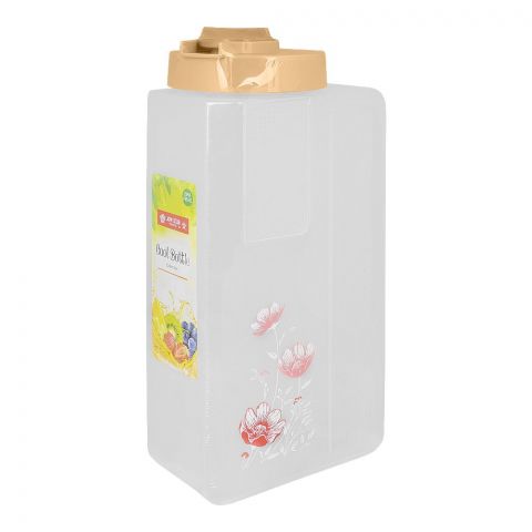 Lion Star Plastic Drink Bottle, BPA Free, 2.5 Liter Capacity, Brown, J-4