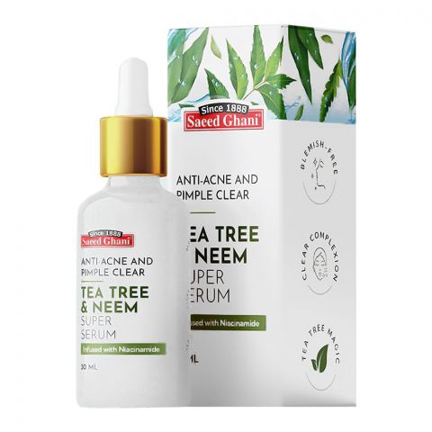 Saeed Ghani Anti-Acne And Pimple Clear Tea Tree & Neem Super Serum, 30ml