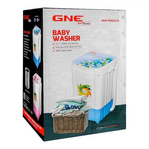 Gaba National 2 In 1 Baby Washer and Spin Dryer Washing Machine, Blue, GNW-93020/24