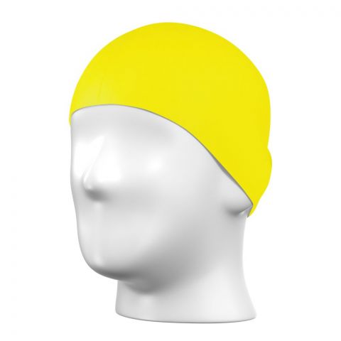 Swimming Cap For Woman, Soft Silicone & Comfortable, Yellow, CAP-120