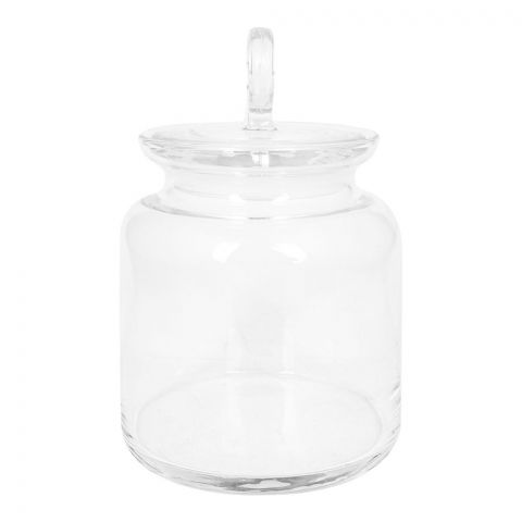 Pasabahce Glass Kitchen Jar With Lid, Glass Storage Containers, 7 Inches, 98671