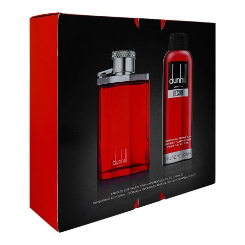 Dunhill Desire Red Gift Set, For Men, Eau de Toilette Spray 100ml + Body Spray 226ml