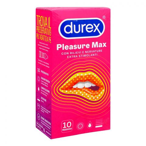 Durex Pleasure Max Condoms, 10-Pack