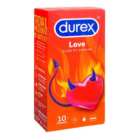 Durex Love Close Fit Easy On Condoms, 10-Pack