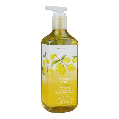 Bath & Body Works Kitchen Lemon Cleansing Gel Hand Soap With Natural Essential Oils, 236ml