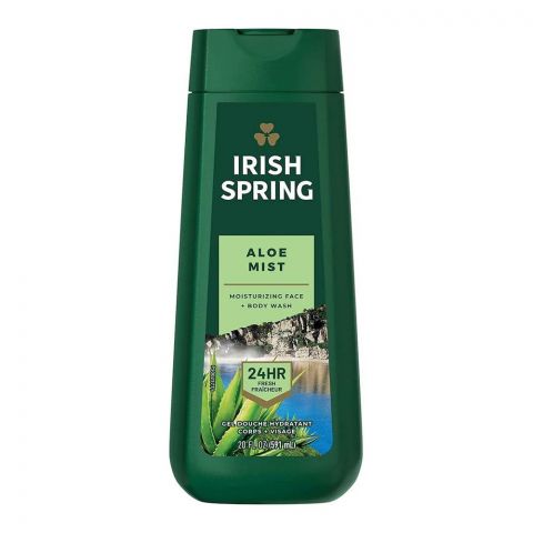 Irish Spring Aloe Mist Moisturizing Face+Body Wash, 591ml