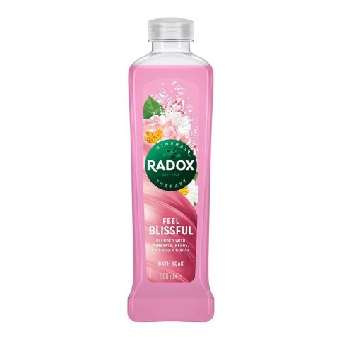 Radox Feel Blissful Bath Soak, Blended With Minerals, Herbs, Calendula & Rose, 500ml