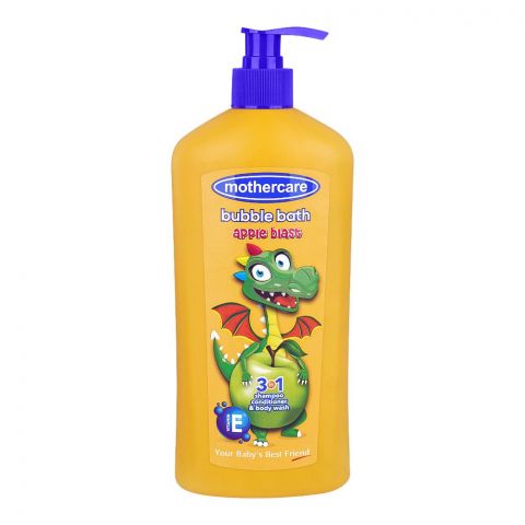 Mothercare Bubble Bath Apple Blast 3in1 Shampoo, Conditioner & Body Wash, Vitamin E, 550ml