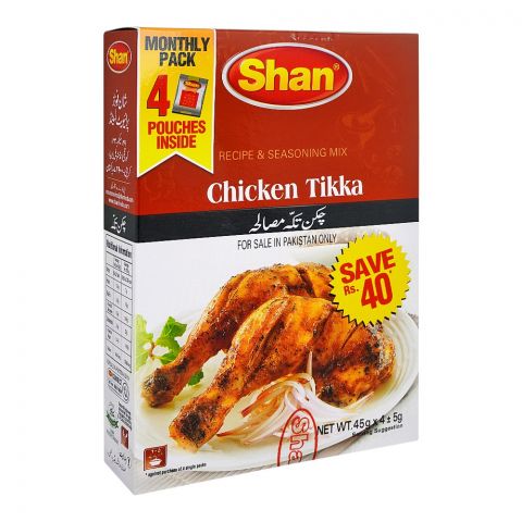 Shan Chicken Tikka Recipe Masala, 45g X 4 Packs Inside