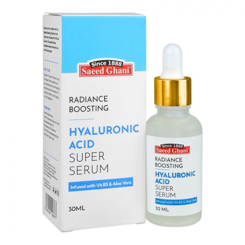 Saeed Ghani Radiance Boosting Hyaluronic Acid Super Serum, Infused With Vitamin B5 & Aloe Vera, 30ml