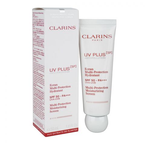 Clarins Paris UV Plus [5P], SPF 50, PA+++, Multi-Protection Moisturizing Screen, Anti Pollution, 50ml