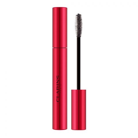 Clarins Paris Lash & Brow Double Fix Mascara, Waterproof, Enriched with Cranberry Oil