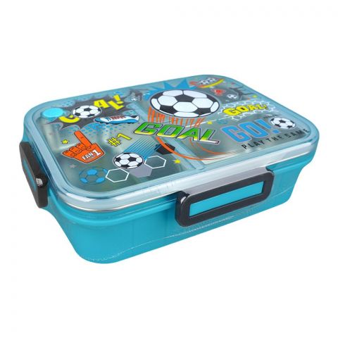 Stainless Steel Lunch Box With 3 Compartments, 800ml Capacity, Sky Blue, U2087