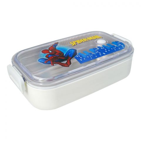 Spider Man Stainless Steel Lunch Box, White, 0030-K2