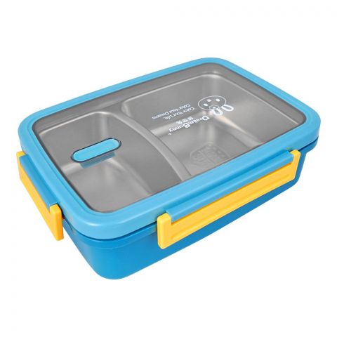 Stainless Steel Lunch Box With 2 Compartments, 1200ml Capacity, Blue, Yc90101