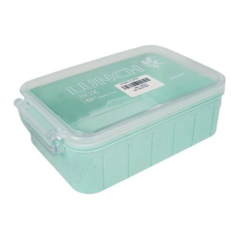 Plastic Lunch Box With Cutlery, 800ml Capacity, Sea Green, Yb-1825