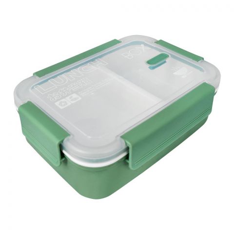 Stainless Steel Lunch Box With 2 Compartments, Leakproof, Green, 88211
