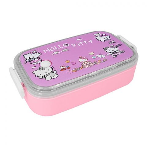 Hello Kitty Plastic Lunch Box, Pink, Tq29-3