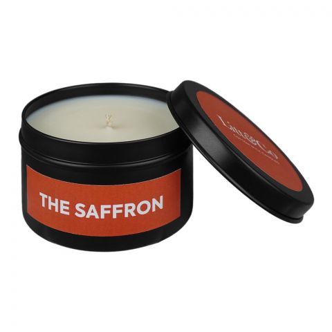 Litt & Co The Saffron Fragranced Candle, Cotton Wick Candle, Burn Time 25 Hours