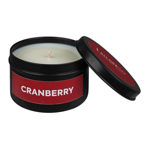 Litt & Co Cranberry Fragranced Candle, Cotton Wick Candle, Burn Time 25 Hours
