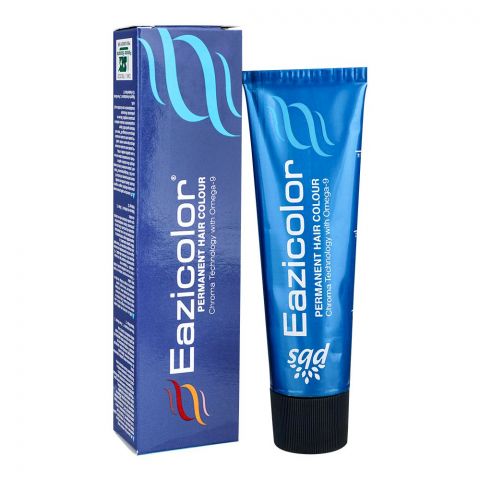Eazicolor Permanent Hair Color, Chroma Technology With Omega-9, 60ml, 1.0 Black