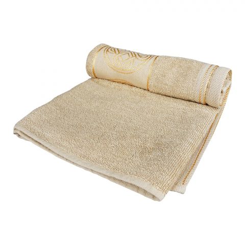 Cotton Tree Jacquard New Fancy Hand Towel, 50x100, Light Brown