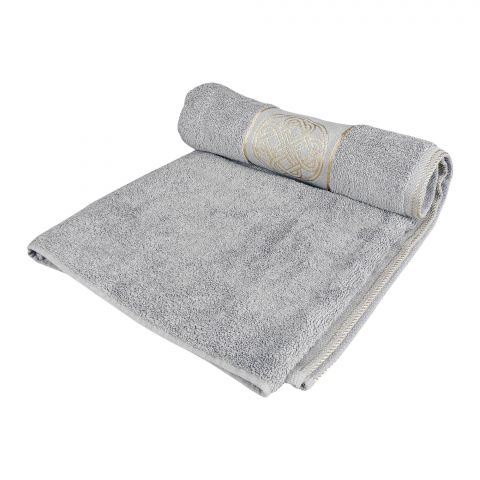 Cotton Tree Jacquard New Fancy Bath Towel, 70x140, L-Grey