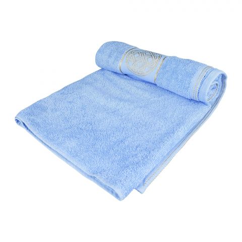Cotton Tree Jacquard New Fancy Bath Towel, 70x140, Light Blue