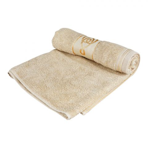 Cotton Tree Jacquard New Fancy Bath Towel, 70x140, Light Brown
