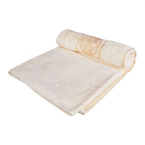 Cotton Tree Jacquard New Fancy Bath Towel, 70x140, Off White